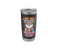 Short Girls Sweet Until We're Chipmunks With Rabies Gobelet isotherme en acier inoxydable double paroi