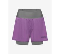 Short 2 en 1 running femme gore wear concurve 3 violet gris