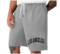 Short Graphique Los Angeles City Name, Taille Élastique Casual Streetwear - Tissu Séchage Rapide pour Natation, Piscine, Fitness, Look Urbain Et Voyages