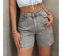 SHORT GRIS À TAILLE HAUTE POUR FEMMES L,M,S,XSUnicoloreJean