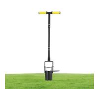 Short Handle Drain Spade Teeth Shove | Metal Blade | Portable Precision Multi-Purpose Steel Ergonomic Digger | Bulb Planter Tool for Soil Loosening Seedling Transplantation Lawn Care Planting