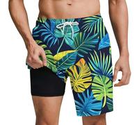 Short Hawaïen Homme Maillot Randonnée Cotelé À T Intérieur Le Natation Cuisse Extensible Hom Volleyball Saumon Assorti Baignade Multicolor Paillette Paquet