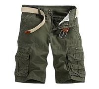 Short Homme Bermuda Cargo de Travail Short Cargo Coton Casual Lâche avec Poche Pantalon Court Short Homme Casual Lâche Sport Jogging Slim Fit Militaire Short de Sport Cargo Montagne Baggy