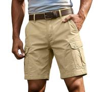 Short Homme Bermuda Cargo Short de Sport Décontracté Running Plage Court Pantalon Jogging Casual Pantalon Court Travail Randonnée Outdoor Taille Elastique