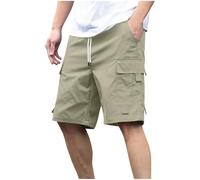 Short Homme Cargo Cinq-Quarts Décontracté Ample Et Droit pour Homme, Multi-Poches Short Sport Pantacourt Hommes Cargo Soldes