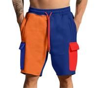 Short Homme Cargo Décontracté Coupe Ample Poches Bermuda Cargo Randonnée Running Training Sport Short Légère Casual Fonctionnelles Shorts Vintage Grande Taille Outdoor Bermudas Pantacourt