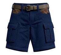 Short Homme Cargo Décontracté Coupe Ample Uni Poches Bermuda Cargo Latérales Fonctionnelles Fermeture Bouton Passants Ceinture Port Quotidien Loisirs Voyage Short De Sport Randonnée Casual