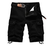 Short Homme Cargo Décontracté Coupe Ample Uni Poches Bermuda Cargo Randonnée Running Training Sport Short Légère Casual Fonctionnelles Shorts Vintage Grande Taille Outdoor Bermudas Pantacourt