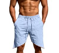 Short Homme Cargo Multi Poches Shorts Été Mesh Doublure Intérieure Coupe Ample Jambe Droite Cinq Pouces Tissu Coton Outdoor Sport Polyvalent Pantalon Mi-Long Taille sans Serrage