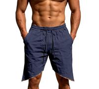 Short Homme Cargo Multi Poches Shorts Été Mesh Doublure Intérieure Coupe Ample Jambe Droite Cinq Pouces Tissu Coton Outdoor Sport Polyvalent Pantalon Mi-Long Taille sans Serrage