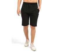Short Homme COMEOR Noir - Bermuda Été, Coupe Droite, Taille Élastique à Cordon M