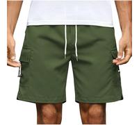 Short Homme De Sport Bermuda Homme avec Poches Running Plage Short Court De Course Hommes Décontracté Grande Taille Pantalon Jogging Cargo Shorts D'Été Léger Cordon De Serrage