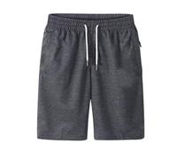 Short Homme D'été,Bermudas Sport Pantalon Court,Taille Élastique Cordon de Serrage,Cargo Survêtement,Coton,Travail Fitness Jogging Yoga Tennis Loisirs,Couleur Unie,Tailles M-6XL