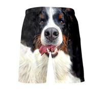 Short Homme en Coton, Short d'été léger pour Homme avec Impression 3D Originale vêtement décontracté Parfait pour la détente à Domicile ou Les promenades Estivales