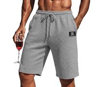 Short Homme été Gaufré Shorts Et Bermudas Léger avec Cordon Poches Short Sport Blanc Baggy Pantalon Court DéContract Taille Elastique Shorts Court Homme Couleur Unie Gaufre Casual Pantalon