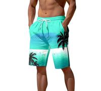 Short Homme Grande Taille, Pantalons de Plage pour Hommes avec Impression 3D Motifs paysages et couchers de Soleil pour Un Style décontracté