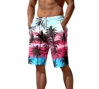 Short Homme Grande Taille, Pantalons de Plage pour Hommes avec Impression 3D Motifs paysages et couchers de Soleil pour Un Style décontracté