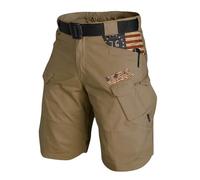 Short Homme Lin Marron avec Poche Tactique Lin Randonnée Musculation Travail de Sécurité Mes Commandes de Course Gym Bermuda Cargo Pantacourt Cargo Homme Marron 3XL