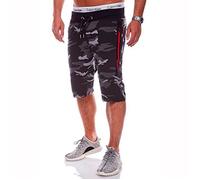 Short homme - Mouvement de la XS - Blanc gris - Coupe Slim - Camouflage - 100% coton L