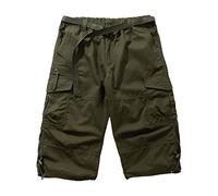 Short Homme Multipoches Chic Shorts Et Bermudas Homme Baggy Casual Chino Short Sport Homme avec Poche Cargo Homme Plage Jogging Homme Respirant Pantacourt Homme été Ceinture Elastique