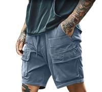 Short Homme Randonnée, Shorts décontractés pour Hommes avec Six Poches pour activités extérieures et Loisirs estivaux Confort Optimal et Style Pratique