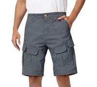 short homme,short blanc homme, cargo classique pour , décontracté et léger, avec de multiples poches, idéal pour le travail en extérieur et la plage en été. Coffret Ceinture Portefeuille (Grey, XL)