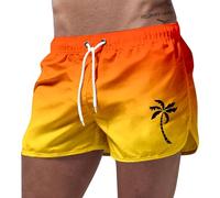 Short Homme Sport Plage Gradué Imprimé Short Respirant Décontracté Quotidien Shorts Cordon Élastique Polyvalent Shorts Confortable Pants Ample Loisir Vacances Natation Plage Été