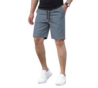 Short Homme Sport Short Bermuda Homme été Casual avec Poches Taille Elastique Cordon de Serrage Léger Respirant Décontracté Shorts Court Homme pour Fitness Running Confortable Classique Pantalon