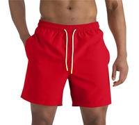 Short Homme Surf Maillot De Bain Homme Boxer Sexy Vêtements De Sport Short De Compression Short Homme Coton Leger Short Plage Poche Zippée Ete Mes Commandes Rouge L