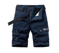 Short Homme Travail Couleur Unie Ete Randonnée Bermudas Velo avec Poche Tactique Running Bermuda Cargo VTT Vetement Sport Short Jean Homme L