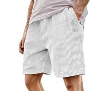 Short Homme Velour Côtelé Stretch Bermuda Cargo Shorts D'été Ample Taille Élastiquée de Plage Jogging Chino Sport avec Poches Confortable Décontracté Couleur Unie Outdoor Pantalon Court Sportswear