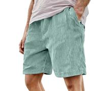 Short Homme Velour Côtelé Stretch Bermuda Cargo Shorts D'été Ample Taille Élastiquée de Plage Jogging Chino Sport avec Poches Confortable Décontracté Couleur Unie Outdoor Pantalon Court Sportswear