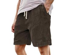 Short Homme Velour Côtelé Stretch Bermuda Cargo Shorts D'été Ample Taille Élastiquée de Plage Jogging Chino Sport avec Poches Confortable Décontracté Couleur Unie Outdoor Pantalon Court Sportswear