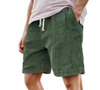 Short Homme Velour Côtelé Stretch Bermuda Cargo Shorts D'été Ample Taille Élastiquée de Plage Jogging Chino Sport avec Poches Confortable Décontracté Couleur Unie Outdoor Pantalon Court Sportswear