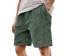 Short Homme Velour Côtelé Stretch Bermuda Cargo Shorts D'été Ample Taille Élastiquée de Plage Jogging Chino Sport avec Poches Confortable Décontracté Couleur Unie Outdoor Pantalon Court Sportswear