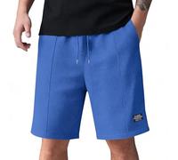 Short Homme Waffle Confort Doux Short Sport Homme avec Cordon Taille Elastique Bermuda Séchage Rapide Respirant avec Poches Latérales Pantalon Court Baggy Plage Pantacourt Outdoor Randonnée