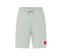 SHORT HUGO REGULAR FIT EN MOLLETON DE COTON VERT AVEC ÉTIQUETTE LOGO DIZ222 S