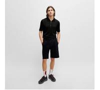 SHORT HUGO RELAXED FIT EN COTON STRETCH NOIR AVEC LOGO REVISITÉ DESORT 2XL