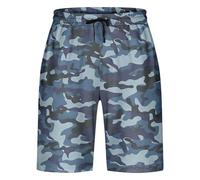 Short imprimé décontracté, Tendance Quotidien, avec Motif intégral, Confortable et Respirant, idéal pour l'été. (Blue, XXXXL)