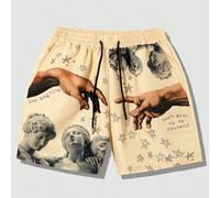 Short imprimé tissé pour hommes, convient pour un usage quotidien au printemps et en été L,M,S,XL,XS,XXLAnimal,PortraitÉtoffe