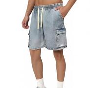 Short Jean Homme Short Homme Trail De Travail Chantier Bermuda Été Court Pantalon D'Été Ete en Leger Noir Foot Basket Classique Vêtements Sport pour 2XL Blanc Shorts Running Large Basketball Plage