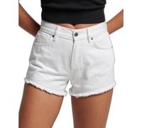 Short jean taille haute femme Superdry Blanc 28