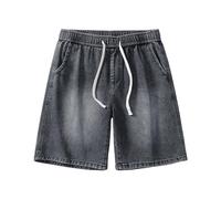 Short Jeans Homme Taille Elastique Short en Jean Baggy Grande Taille Pantalon Y2K Streetwear Pantalons Chic Et Elegant Jean Français Élégance Jeans Habillé Elastique Pantalon Polyvalents Pants