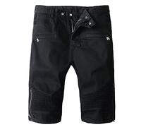 Short Jeans Hommes Cowboy Shorts Fermeture éclair Latérale Mode D'été Casual Pantalon Court Pantalon Sport Jogging Denim Pant Fitness Survêtement Hommes Trekking Pantalon Jeans Plage Pas Cher