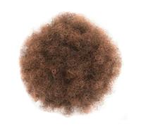 Short Kinky Curly Hair Bun 8'' Afro Puff Drawstring Ponytail Hair Extensions Synthetic Afro Curly Buns for Black Women Hairpiece Look élégant chic(Brown+blonde hair)