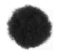 Short Kinky Curly Hair Bun 8'' Afro Puff Drawstring Ponytail Hair Extensions Synthetic Afro Curly Buns for Black Women Hairpiece Look élégant chic(Jet black)