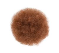 Short Kinky Curly Hair Bun 8'' Afro Puff Drawstring Ponytail Hair Extensions Synthetic Afro Curly Buns for Black Women Hairpiece Ponytail Extension(Light golden brown)