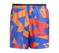Adidas Short TERREX Multi Light Imprimé 5" Homme Taille L Bleu/Orange