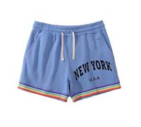 Short léger pour Homme - Couleur Unie Arc-en-Ciel Poche Cordon de Serrage Décontracté Sport Course Droit Plage Shorts