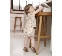 VERTBAUDET Short léopard en Gaze de Coton bébé Vanille 6M(67CM)
